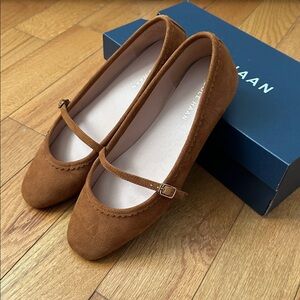Cole Haan Tobacco Suede Ballet Flats